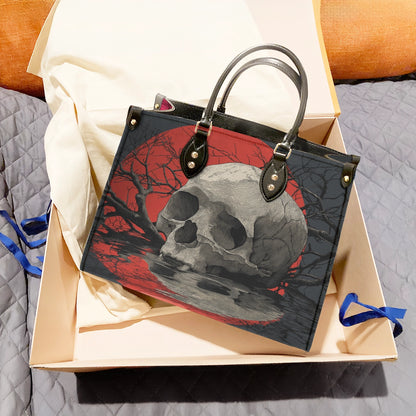 Shineful Leather Bag Red Eclipse Skull