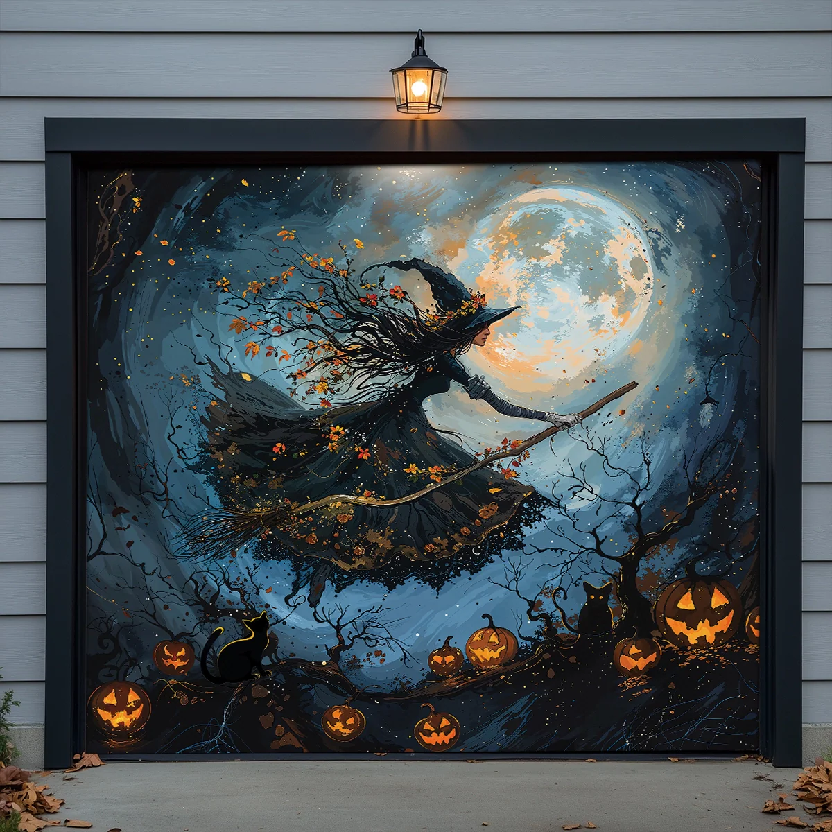 Shineful Garage Door Banner Decoration - Charmed Nightfall
