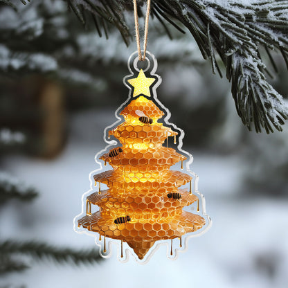Shineful 2D Acrylic Ornament - Honeycomb Christmas Tree Collection