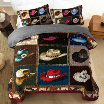Shineful All Season Quilt 3-Piece Set - Cowboy Wild West