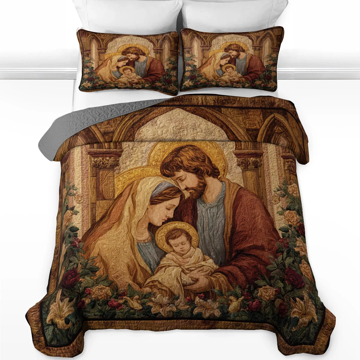 Shineful Quilt 3-Piece Set Grace of the Holy Family