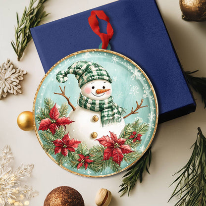 Shineful 2D Acrylic Ornament Frosty Plaid Snowman