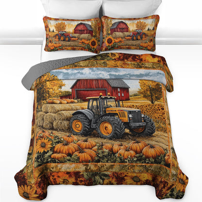 Shineful All Season Quilt 3-Piece Set Autumn Harvest Farm