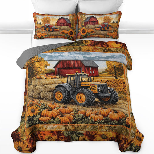 Shineful All Season Quilt 3-Piece Set Autumn Harvest Farm