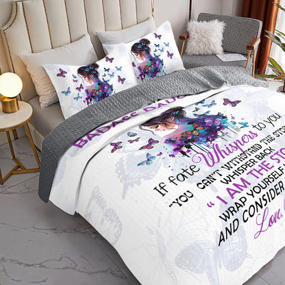 Shineful All Season Quilt 3-Piece Set Family Badass Daughter Empowerment