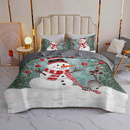 Shineful All Season Quilt 3-Piece Set Snowy Friends