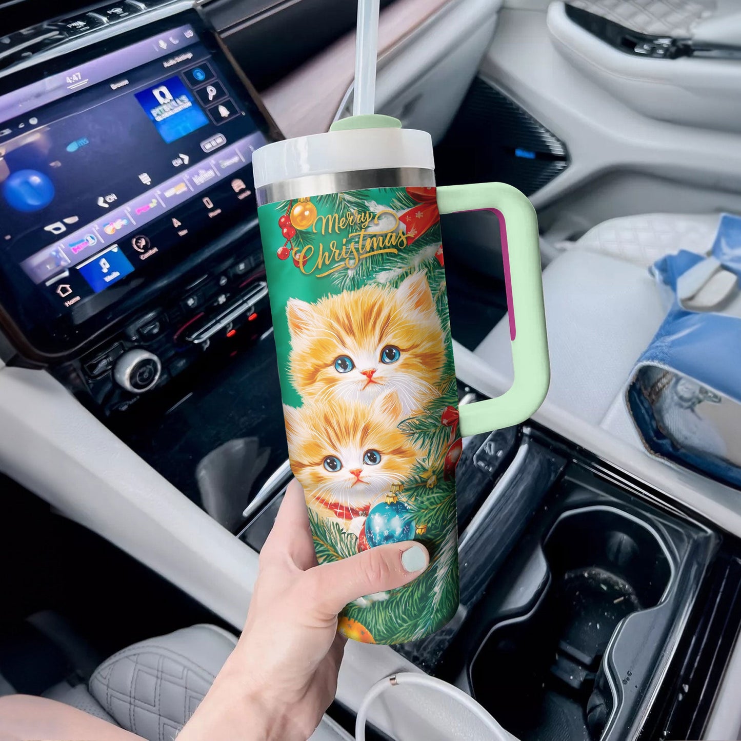 Shineful Tumbler Merry Christmas Kitty