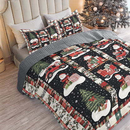Shineful All Season Quilt 3-Piece Set Santa's Christmas Delivery