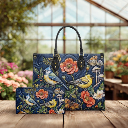 Shineful Leather Clutch Purse With Wristlet Strap Handle Midnight Garden