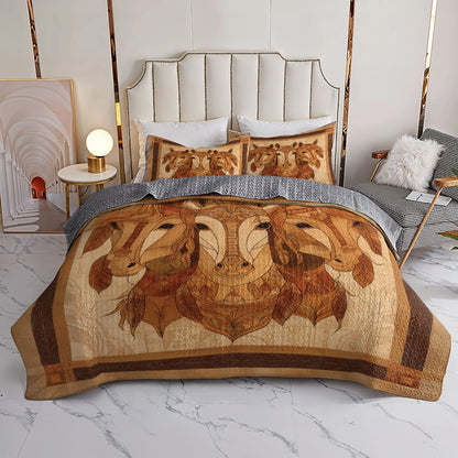 Shineful All Season Quilt 3-Piece Set Earthbound Guardians