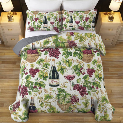 Shineful All Season Quilt 3-Piece Set Rosé Vines