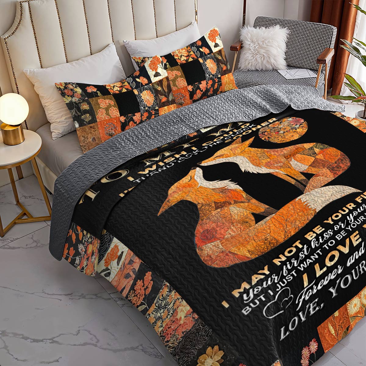 Shineful All Season Quilt 3-Piece Set I Love You