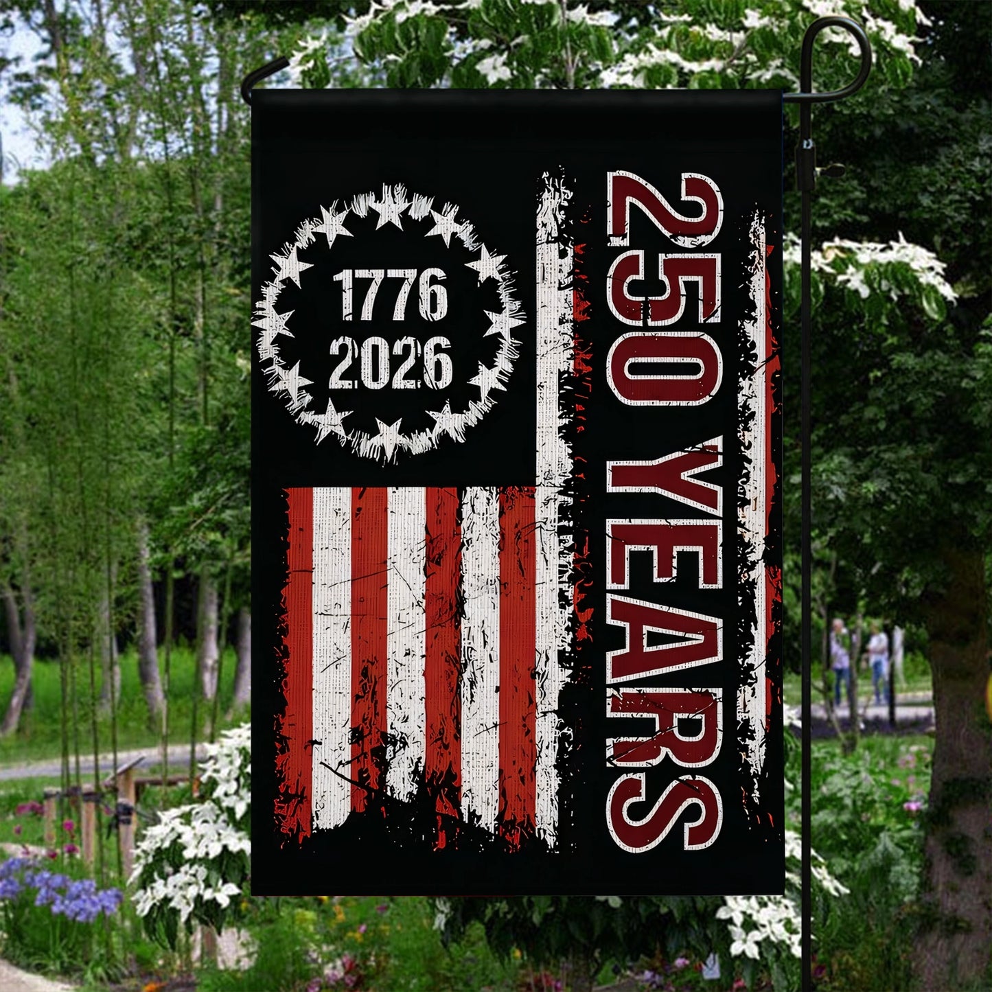 Shineful Gargen Flag 12" x 18" - Liberty Was Earned