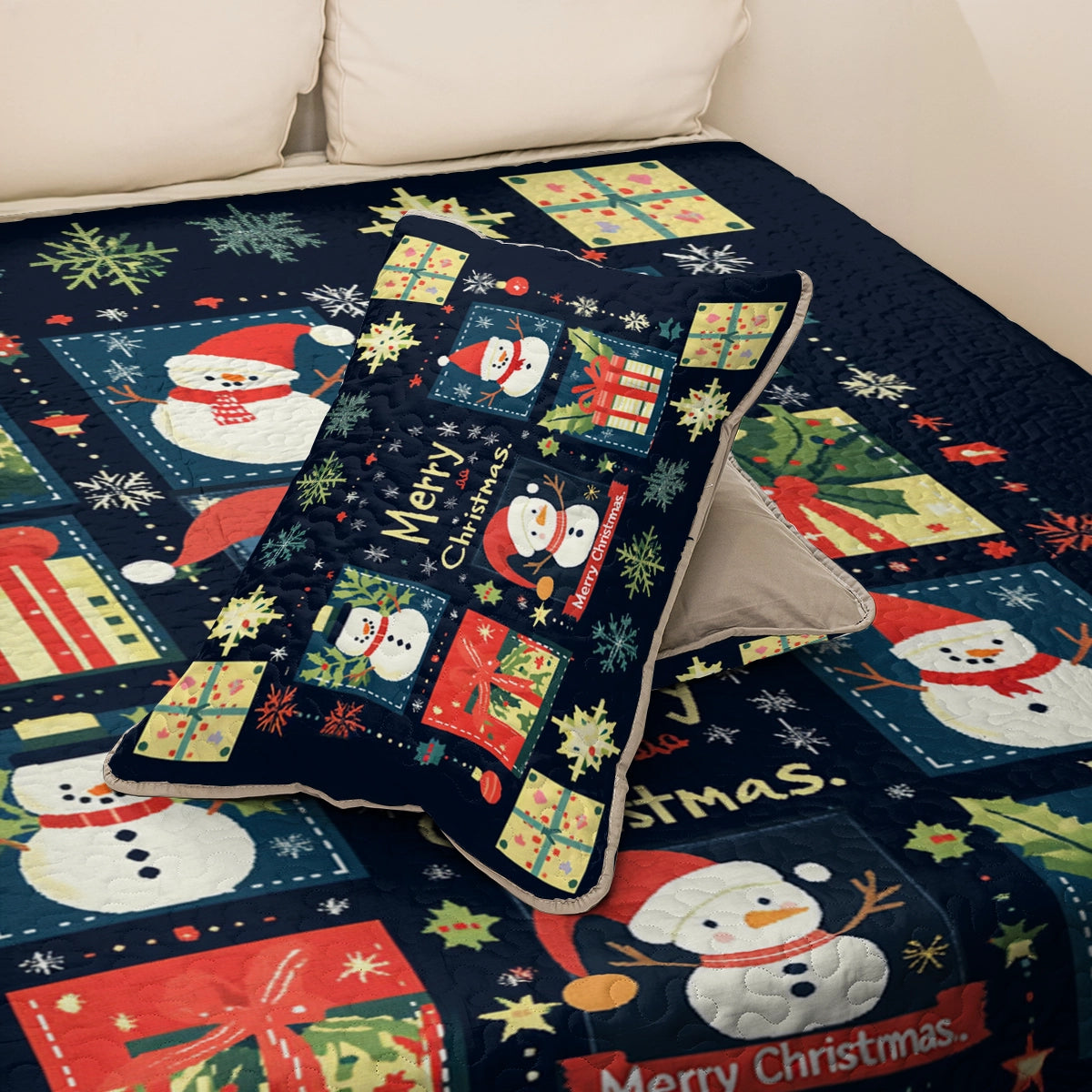 Shineful All Season Quilt 3-Piece Set Jolly Christmas