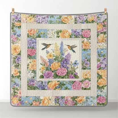 Shineful All Season Quilt 3-Piece Set Vintage Meadow Hummingbird