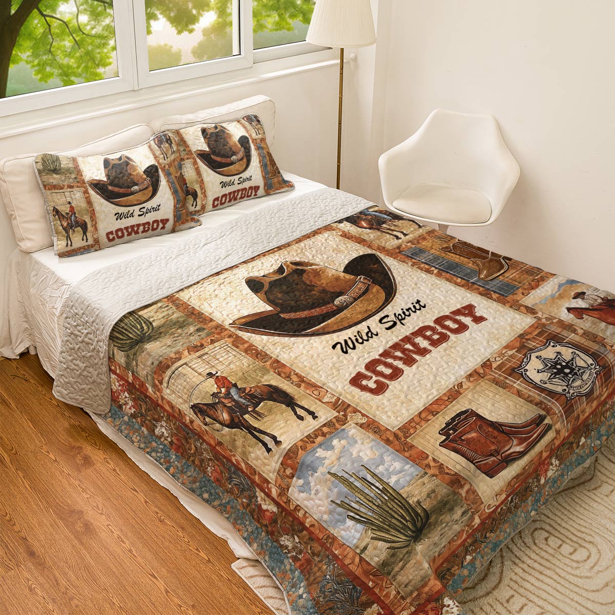 Shineful All Season Quilt 3-Piece Set - Wild Spirit Cowboy