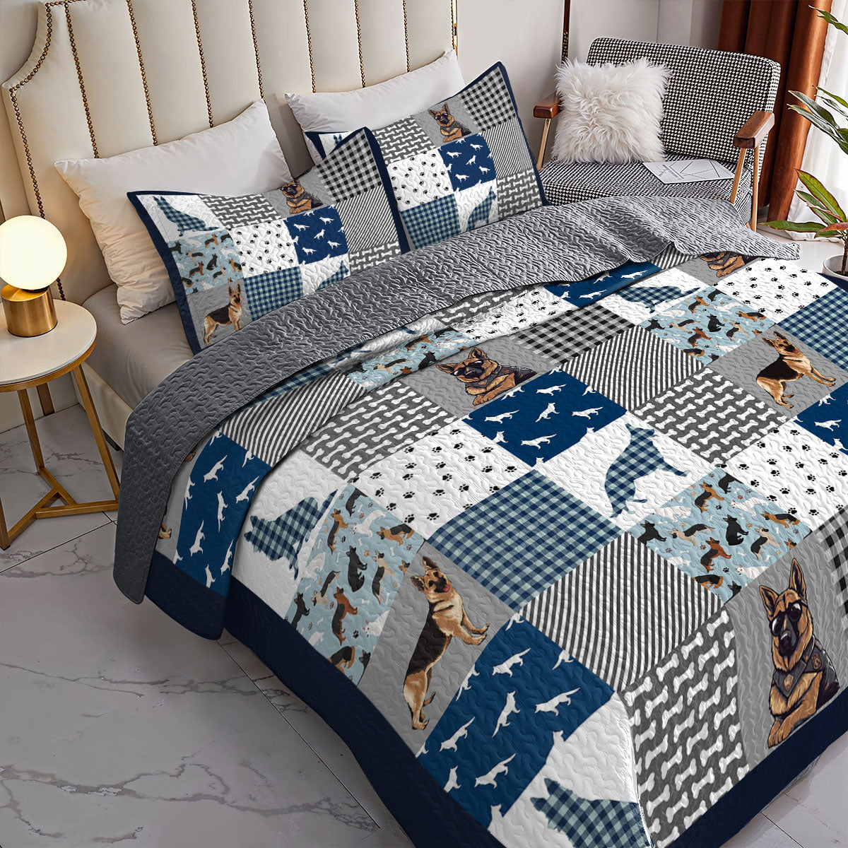 Shineful All Season Quilt 3-Piece Set Winter Woof