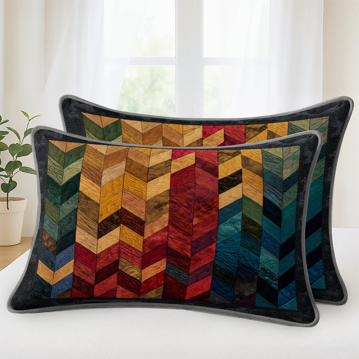 Shineful All Season Quilt 3-Piece Set Ember Path Weave