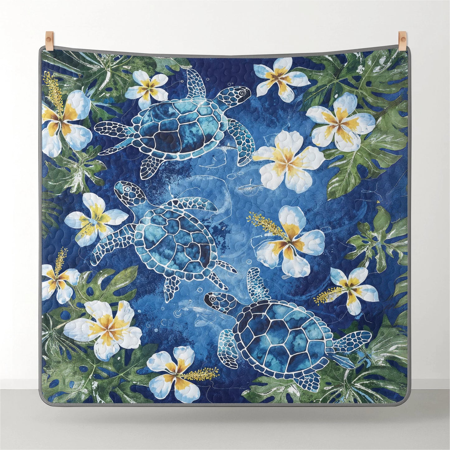 Shineful Quilt 3-Piece Set Tropical Sea Turtle Paradise