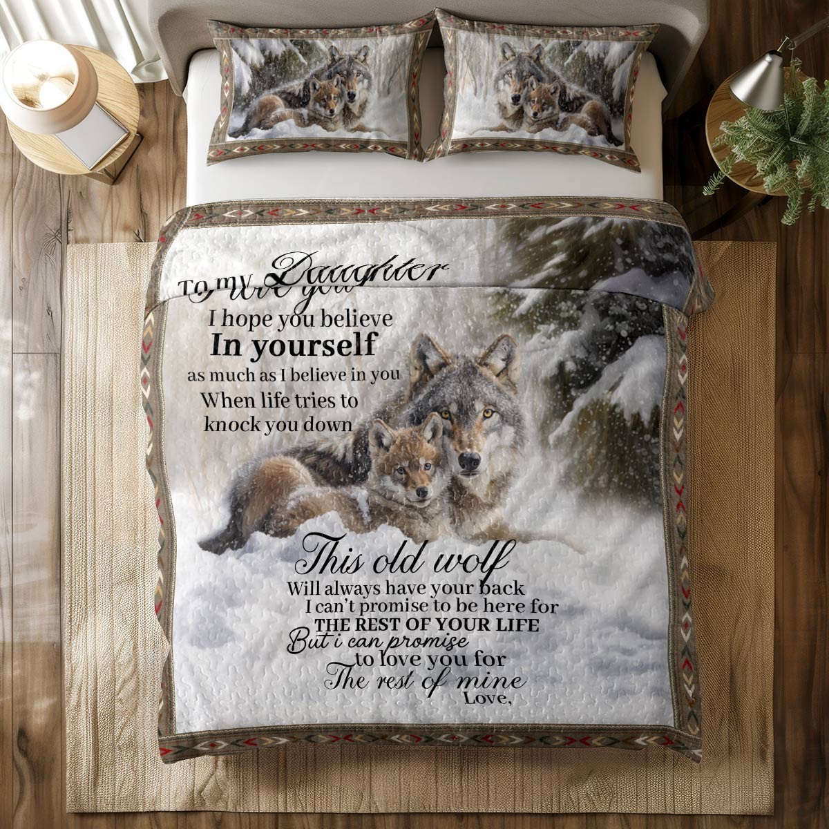 Shineful All Season Quilt 3-Piece Set Wolf Legacy