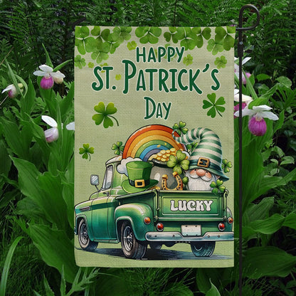 Shineful Gargen Flag 12" x 18" - Shamrock Truck of Luck