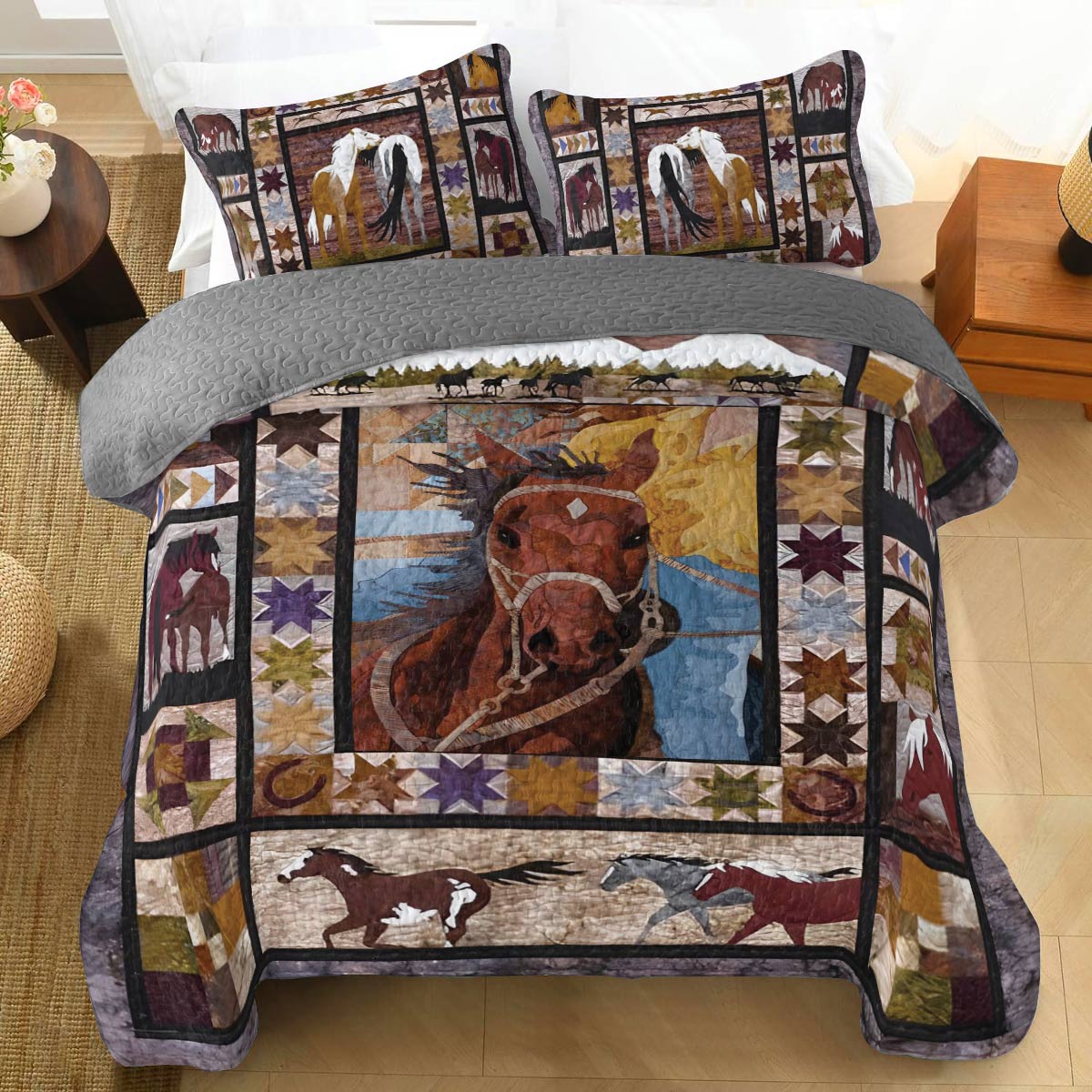 Shineful All Season Quilt 3-Piece Set Wild Spirit