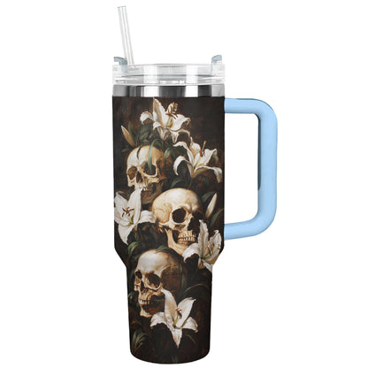 Shineful Tumbler Mystic Lilies Skull
