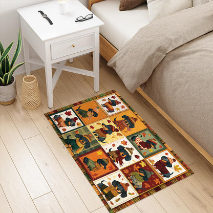 Shineful Snuggle Season Doxies Ultra-Thin Non Skid Floor Mat, Kitchen Rugs