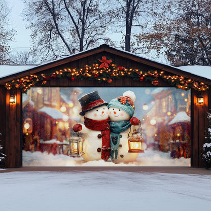 Shineful Door Cover Winter Lantern Lovers