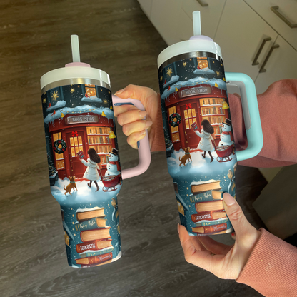 Shineful Tumbler Christmas Little Bookworm