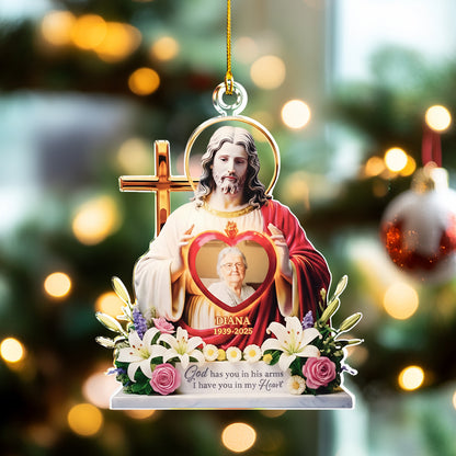 Shineful 2D Acrylic Ornament Personalized Safe In God's Arms