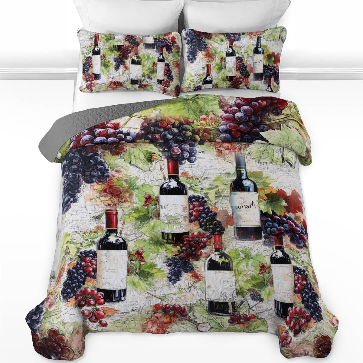 Shineful All Season Quilt 3-Piece Set Wine Bliss