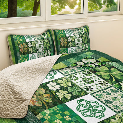 Shineful All Season Quilt 3-Piece Set - Shamrock Patchwork