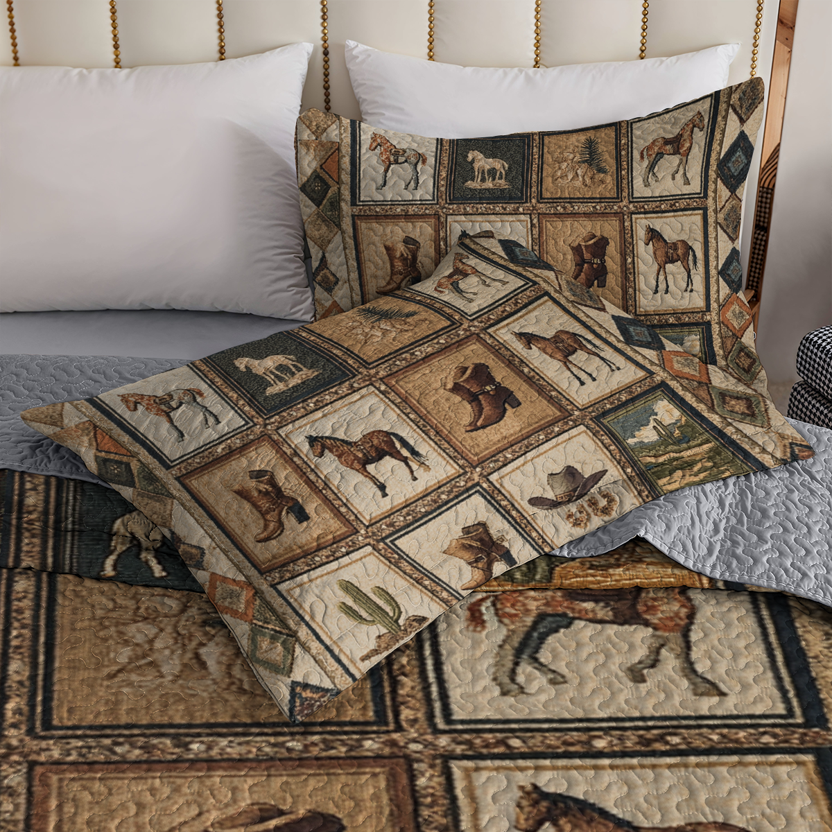 Shineful All Season Quilt 3-Piece Set -  Cowboy Trail
