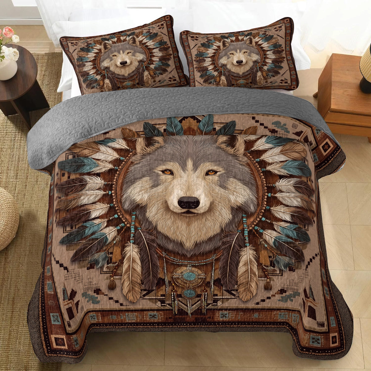 Shineful All Season Quilt 3-Piece Set Silent Guardian