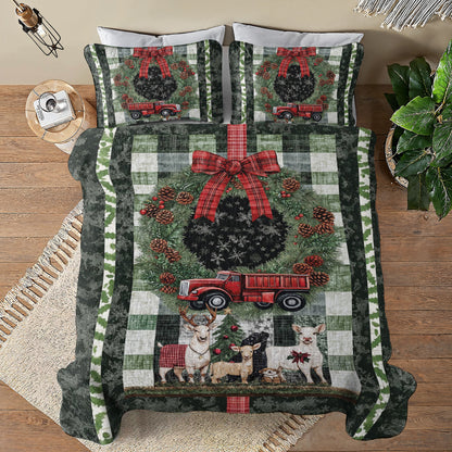 Shineful All Season Quilt 3-Piece Set Festive Farm