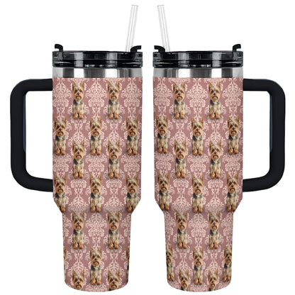 Shineful Tumbler Elegant Yorkie Bliss