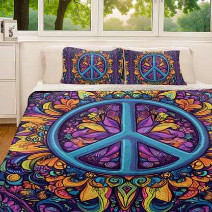 Shineful All Season Quilt 3-Piece Set - Hippie Harmony