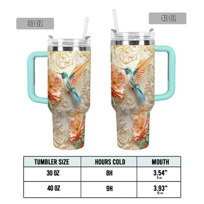 Shineful Tumbler Golden Bloom Hummingbird