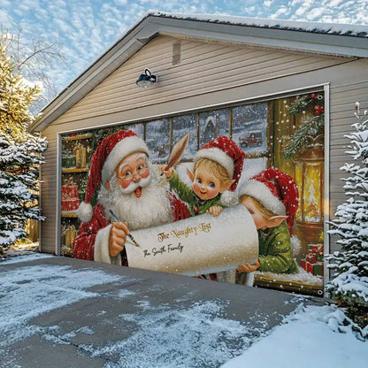 Shineful Garage Door Banner Decoration - Personalized The Naughty List Surprise
