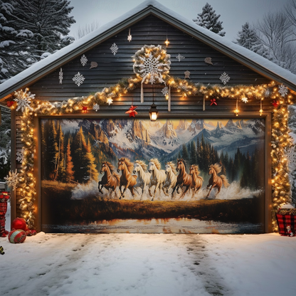 Shineful Garage Door Banner Decoration Freedom Run