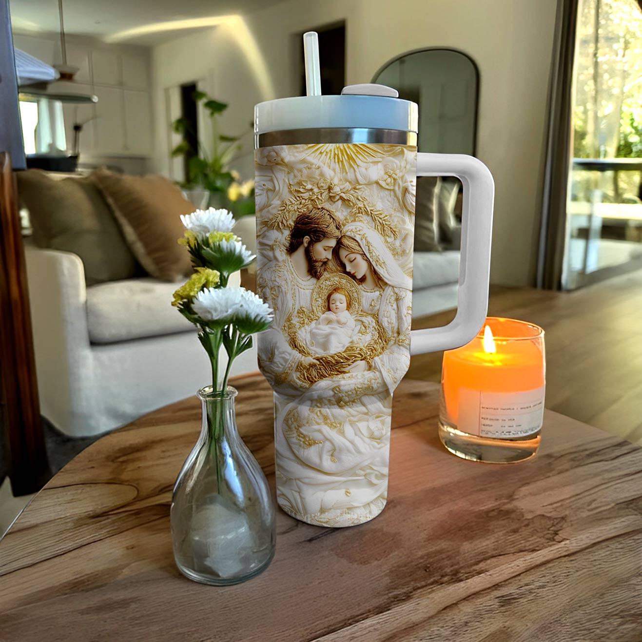 Shineful Glossy Tumbler Holy Family