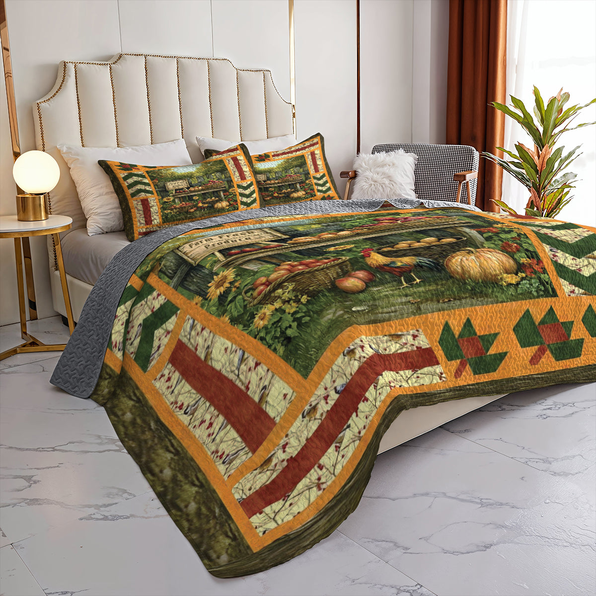 Shineful All Season Quilt 3-Piece Set Farm Fresh Harvest