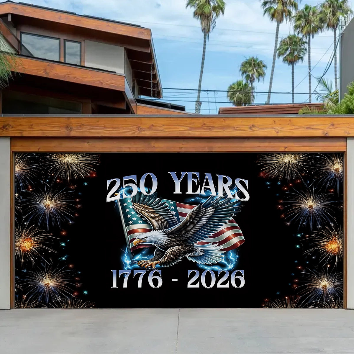 Shineful Garage Door Banner Decoration America Unleashed