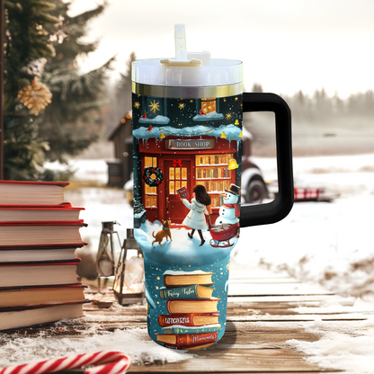 Shineful Tumbler Christmas Little Bookworm