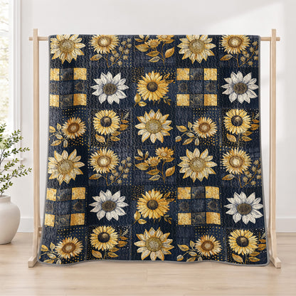 Shineful Quilt 3-Piece Set Inelegance Sunflowers
