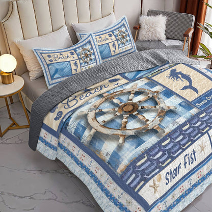 Shineful All Season Quilt 3-Piece Ocean Treasure