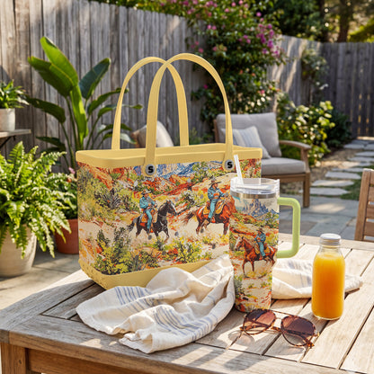 Shineful Bundle Beach Bag And Tumbler Canyon Trails Cowboy