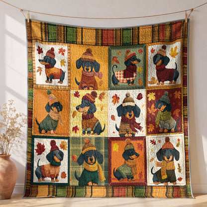 Shineful Quilt 3-Piece Set Snuggle Season Doxies
