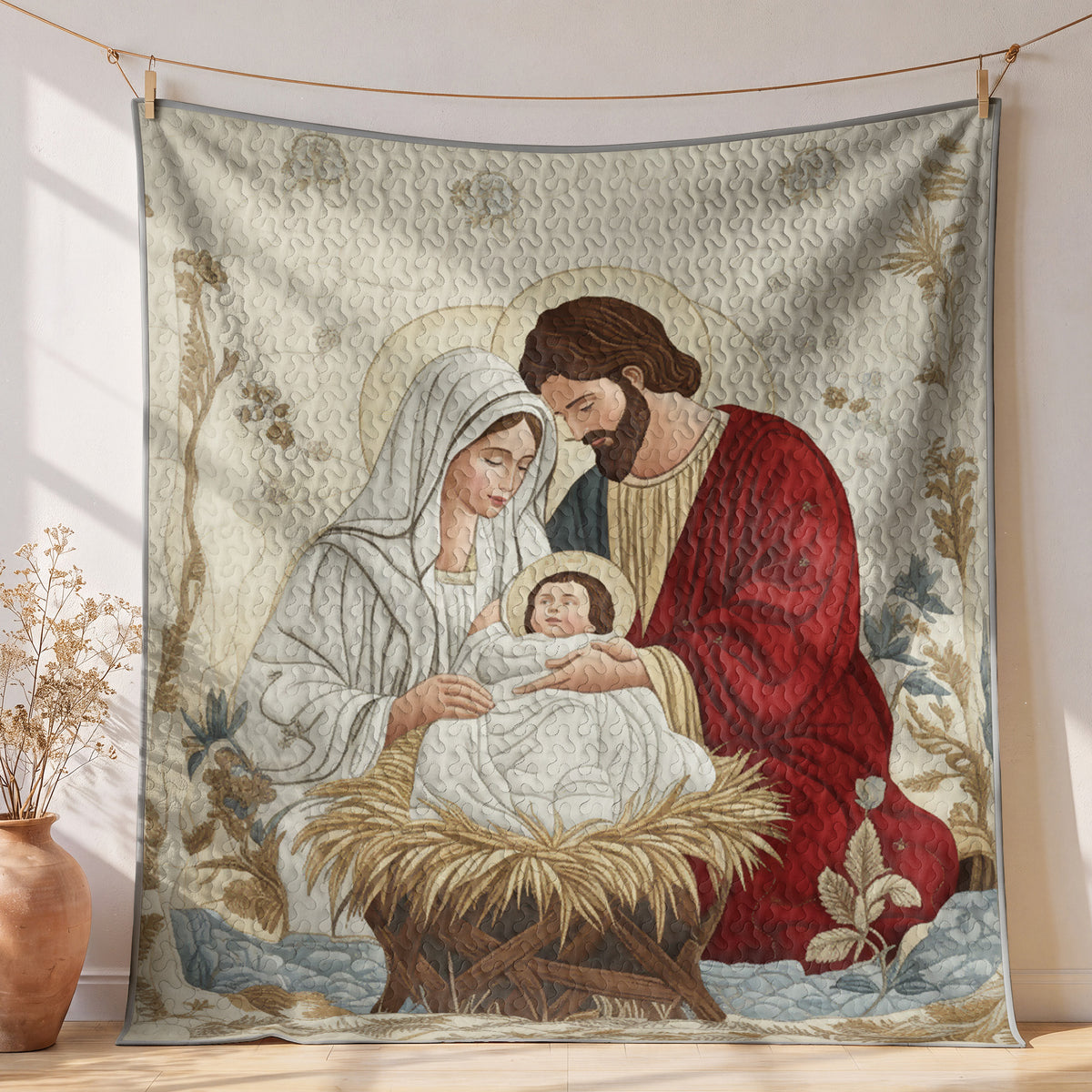Shineful Quilt 3-Piece Set Nativity Blessing